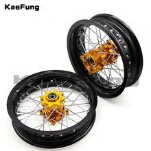 black motorcycle dirt Pit bike Rims 12mm hole 2.50x12" inch & 3.00x12"  front and rear wheel rim whit CNC hub 2024 - buy cheap