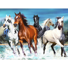 Full Square/Round Drill 5D DIY Diamond Painting "Animal Horse" 3D Rhinestone Embroidery Cross Stitch 5D Home Decor Gift 2024 - buy cheap