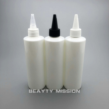 250ML 24 pcs/lot White Plastic Bottle With Pointed Mouth Cap, 250CC Lotion / Jam Packaging Bottle, Empty Cosmetic Container 2024 - buy cheap