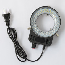 Nueva lámpara de anillo de luz LED blanca ajustable de 52 Uds de diámetro interior de 63mm para microscopio estéreo fuente de luz AC100V-250V 2024 - compra barato