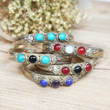 BB-059 Indian Fashion Bangles Rose Copper Inlaid Colorful Beads Open Cuff Wholesale 10pcs lot Free Ship 2024 - buy cheap