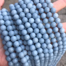 High quality Natural Stone Beads Angelite Loose Spacer Beads For Jewelry Making 6 8 10 12mm Strand 15" Diy Bracelet Necklace 2024 - buy cheap