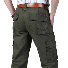 Men's Cargo Pants Casual Cotton Long Pants Men Military Sweatpants Multi-pockets Tactical Trousers Overalls Pants Pantalon Homme 2024 - buy cheap