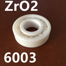 Бесплатная доставка Высокое качество 6003 полный ZrO2 керамические радиальный шарикоподшипник 17x35x10 мм CE6003 2024 - купить недорого