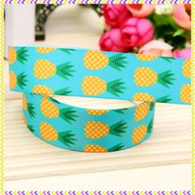 7/8inch Free Shipping Pineapple Printed Grosgrain Ribbon material Headwear Party Decoration Diy Wholesale Craft 22mm P4477 2024 - buy cheap
