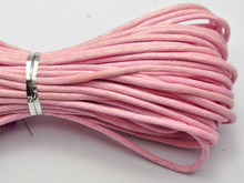 Fio de algodão encerado 30 metros rosa para miçangas fio de linha 2mm fio de joias 2024 - compre barato