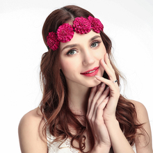 Faixa de cabelo floral para mulheres, coroa de flor para casamento, guirlandas, acessórios de cabelo para meninas 2024 - compre barato