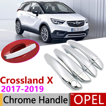 for Opel Vauxhall Crossland X 2017~2019 Luxuriou Chrome Exterior Door Handle Cover Car Accessories Stickers Trim Set 2018 2024 - buy cheap