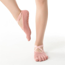Hot sale! women's 5 finger socks 4pairs/lot high quality cotton toe socks women and ladies silica gel sole non-slip short socks 2024 - buy cheap