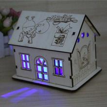 Modern Building With Flash Night Lights Romantic Villas Small House Savings Cans Wooden Piggy Bank Home Decoration For Kid Gift 2024 - buy cheap