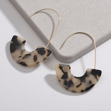 Fancy & Fantasy-pendientes de gota de leopardo para mujer, aretes geométricos de hoja de ácido acético acrílico, Pendientes colgantes únicos de carey 2024 - compra barato