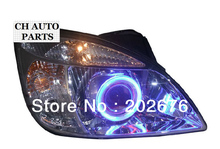 FREE SHIPPING, OLD VERSION KIA RIO ANGEL EYE HEADLIGHT ASSEMBLY, WITH EVIL EYE AND BI-XENON PROJECTOR 2024 - buy cheap