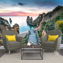 Papel de parede com foto personalizada 3d, paisagem natural de portugal, paisagem 3d para sala de estar, tv, quarto, decoração de casa, pano de parede 2024 - compre barato