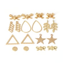 10pcs Gold Geometry Metal Charms Jewelry Findings for DIY Necklace Bracelet Earring Fashion Jewelry Making Handmade 2024 - buy cheap