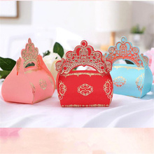 5pcs/lot Crown wedding portable candy box wedding supplies European Style creative portable packaging shake box Royal gift box 2024 - buy cheap