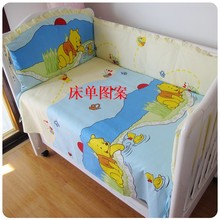 6PCS Crib Bumper Baby Bedding Set for Boys Baby Bedding jogo de cama Boy Crib 100% Cotton ,(bumpers+sheet+pillow cover) 2024 - buy cheap