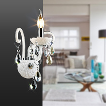 Luminária de parede de luxo iluminação estilo europeu luzes de parede espelho lâmpada de cabeceira lâmpada de cristal lâmpada de parede quarto 2024 - compre barato