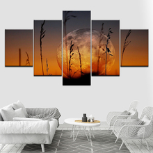 Canvas Painting A larger moon landscape Wall Art Pictures 5 Pieces Modular Wallpapers Poster Print for living room Home Decor 2024 - buy cheap