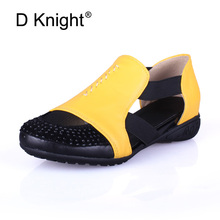 Summer Sandals Women 2018 Lady Yellow Red Shoes Woman Platform Flats Shoes Causal Rhinestone Sandals Roma Female Gladiator Shoes 2024 - buy cheap