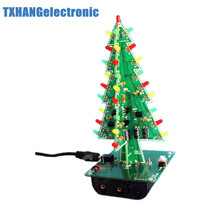 Árboles de Navidad Kit con luz LED DIY circuito profesional rojo verde Flash LED 2024 - compra barato