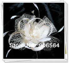 Charming Sinamay Fascinator Hats Good Bridal Hat Gril Cocktail Hat Very Nice Feather Millinery Headwear 17Color Available MSF224 2024 - купить недорого