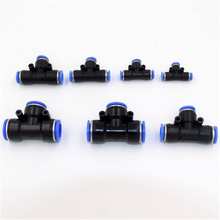 PE 1PCS 4-16MM Pneumatic Fitting For Push In Tee 3-Way Fitting Plastic Pipe Air/Water Hose and Tube Connector Quick Fitting 2024 - buy cheap