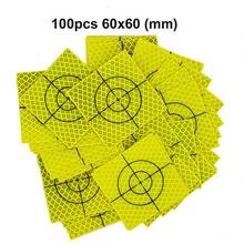 100pcs Fluorescent yellow-green Reflector Sheet 60 x 60 mm ( 60x60 ) Reflective tape target for  total station 2024 - buy cheap