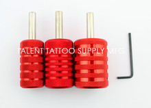 Novidade, empunhaduras de tatuagem de alumínio vermelho 3 tamanhos 35mm,30mm,25mm, pvd verde para máquina de tatuagem 2024 - compre barato
