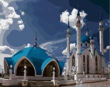 Kul Sharif Mesquita. Kazan Pintura Por Números Colorir Por Números paisagem Na Pintura Da Lona Decoração Da Sua Casa 2024 - compre barato