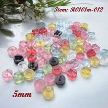 Mini buttons 144pcs 5mm 1/ mix color round flute transparent Tiny doll buttons for handmade mini doll clothes toys sewing 2024 - buy cheap