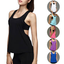 2021 Summer Women Workout Tank Top Quick Dry Backless Fitness Sports Running Camis Loose Casual Black White Soft Vest Singlet XL 2024 - buy cheap