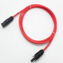 10 pcs/lot Red 2 Metres (6.56 feet) SOLAR Solar Extension Cable, PV Cable 4mm2(12 AWG) with Connector for Solar Panel Connection 2024 - buy cheap