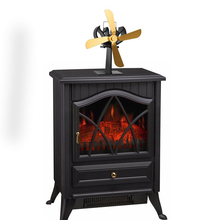 Ventilador doméstico de lareira com 4 lâminas, distribuição eficiente de calor, ventilador movido a calor eco para fogões de madeira de alta qualidade 2024 - compre barato