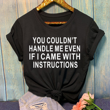 Camiseta con estampado "You't Handle Me" para mujer, remera con estampado divertido, camiseta grunge tumblr, ropa informal de estética 2024 - compra barato