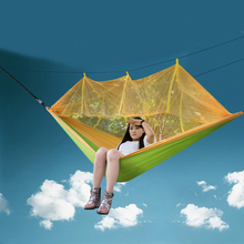 out door Hammock with Mosquito Net Camping Outdoor Parachute Cloth hammock  250cm*130cm 1pc 2024 - buy cheap