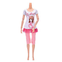 Kawaii Child Toy Casual Summer Outfits Suits For Barbie Doll Wintersweet Two-piece Set Best Gift Baby Toy Doll Accessories 2024 - buy cheap