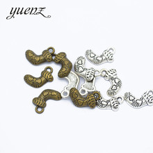 YuenZ 30 шт. античное серебро Цвет Рождественские носочки Подвески Металл Подвеска Diy браслет ожерелье ювелирные изделия 14*10 мм N143 2024 - купить недорого