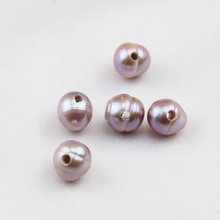 Perlas sueltas de 2mm para manualidades, perlas púrpura de agua dulce de lavanda con agujero grande, de 10mm 2024 - compra barato