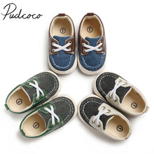 2019 First Walkers Infant Newborn Baby Boy Girl Soft Sole Cotton Anti-slip Shoes Sneaker Prewalker Patchwork Shoes 0-18M 2024 - buy cheap