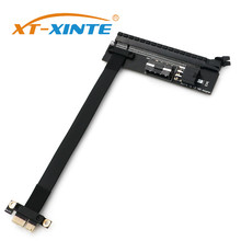 XT-XINTE de alta qualidade pci-e pci express 1x a 16x cabo de extensão com 4pin e conector de entrada de alimentação atx 6pin 2024 - compre barato