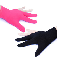 Wholesale 10 Pcs/lot Cue Billiard Pool Shooters Gloves 3 Fingers Left Hand Snooker Accessories Black/Pink 2024 - buy cheap