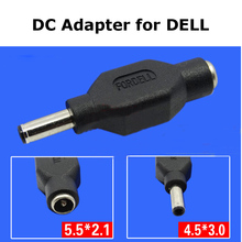 Free shipping 2Pcs New DC Power Adapter Plug 5.5x2.1mm Female To 4.5x3.0 Male + pin For DELL Ultrabook Laptop 2024 - buy cheap