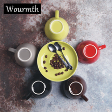 Wourmth 200 мл костяной фарфор в европейском стиле кофейная чашка и блюдце набор креативная керамическая чайная чашка для подарка 2024 - купить недорого