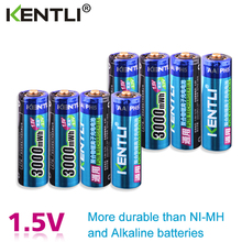 KENTLI 8pcs Stable voltage 3000mWh AA batteries 1.5V rechargeable aa battery lithium polymer battery for camera ect 2024 - buy cheap