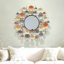 Espelho decorativo europeu de ferro forjado, para pendurar na parede do móvel, sala de estar, sala de tv, sala de hotel, mural de parede 2024 - compre barato