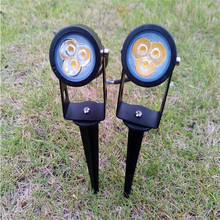 Высокая мощность 3*3 Вт 9 Вт Светодиодная лампа для лужайки уличные садовые точечные лампы для освещения Водонепроницаемый IP65 теплый/Natura/холодный белый 85-265 в 12 В 2024 - купить недорого