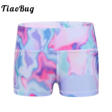 Tiaobug short esportivo para adolescentes cintura alta, roupa de dança, treino de menina, academia, esportes, ginástica, balé, dança 2024 - compre barato