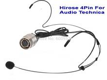 Черный двойной крючок всенаправленная гарнитура глава микрофон для Audio-Technica Беспроводной микрофон системы eom23 2024 - купить недорого