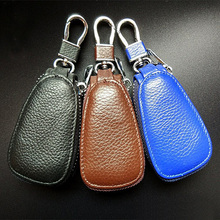 2021 High Quality Genuine Leather Car Key Wallets Men Fashion Business Car Key Chain Zipper Case Cowhide Covers Key Holder Bags 2024 - buy cheap