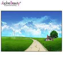 Sophie Beauty Diy Diamond Painting Cross Stitch Expanse Empty Grassland Road Full Handcraft Embroidery handicrafts Mosaic Gifts 2024 - buy cheap